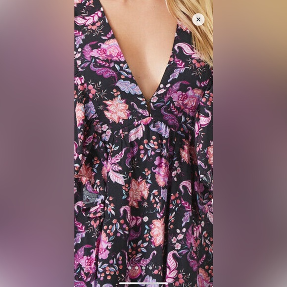 Floral Print Mini Dress, nwt, S - Picture 3 of 5
